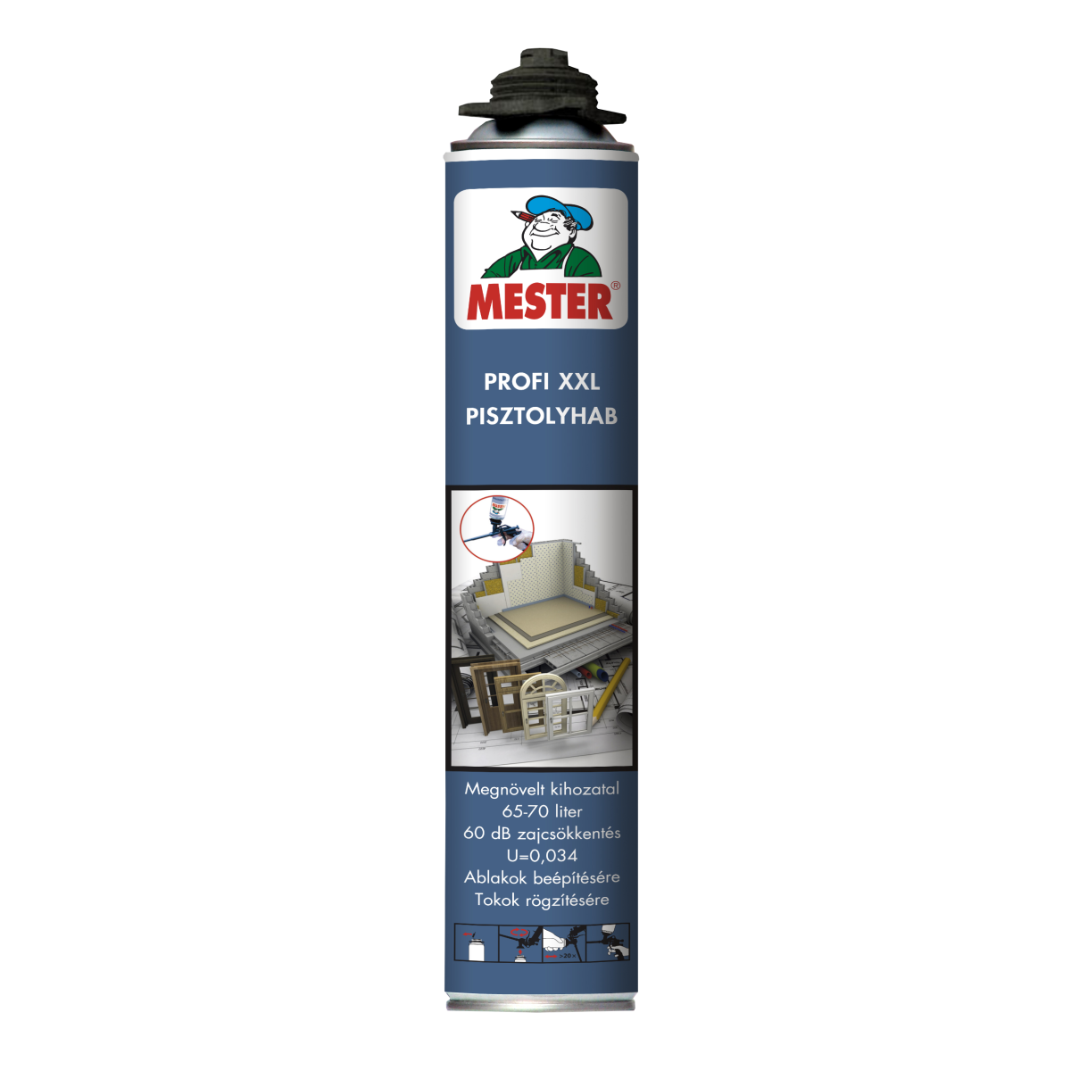 Mester profi XXL pisztolyhab 880 ml