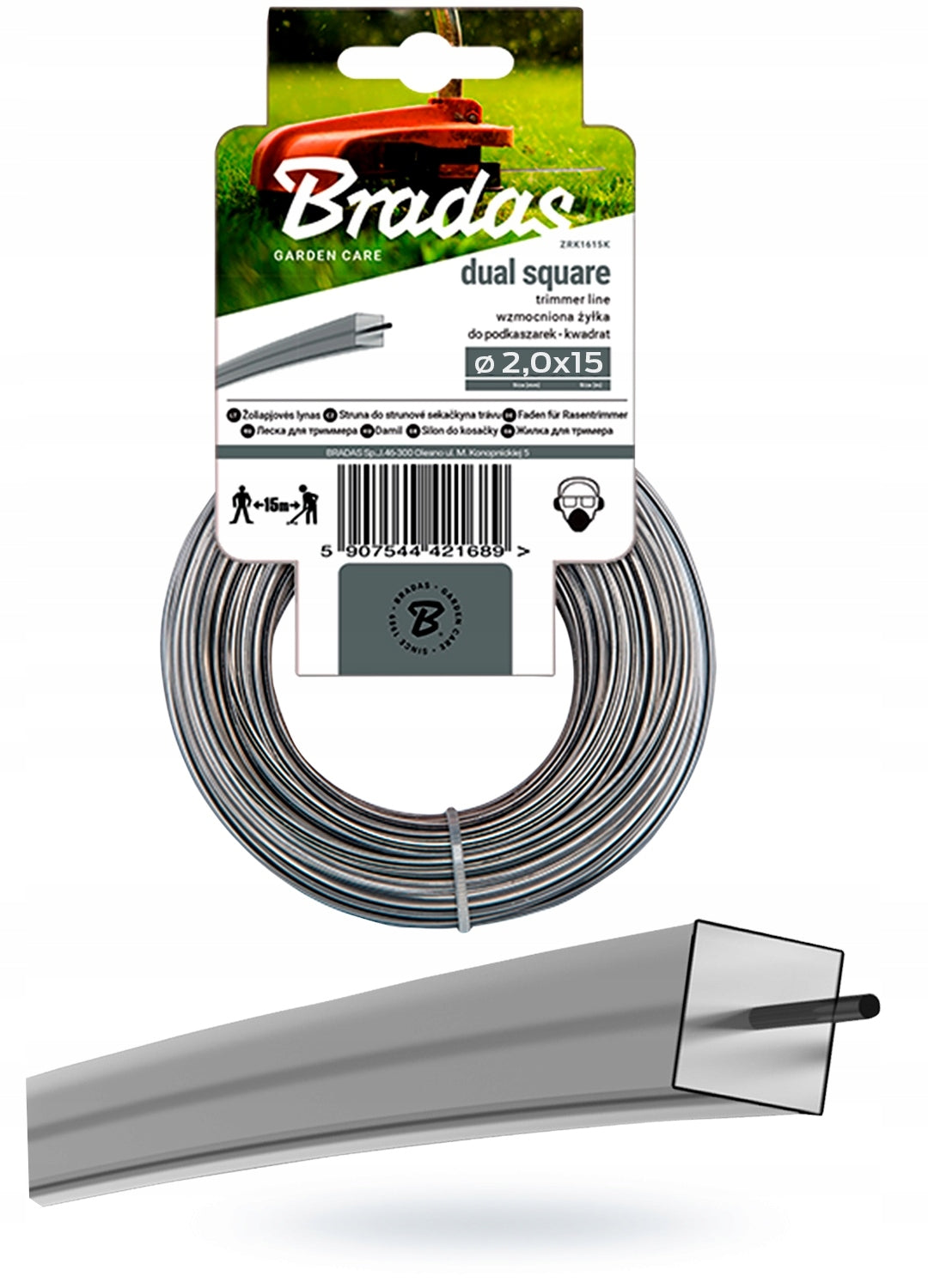 RIPPER DUAL, négyzet 2,0mm x 15m erősített