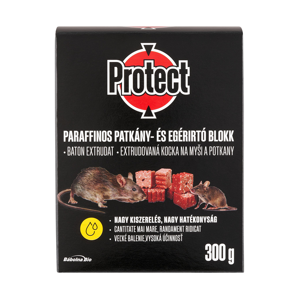 PROTECT – Paraffinos patkány- és egérirtó blokk