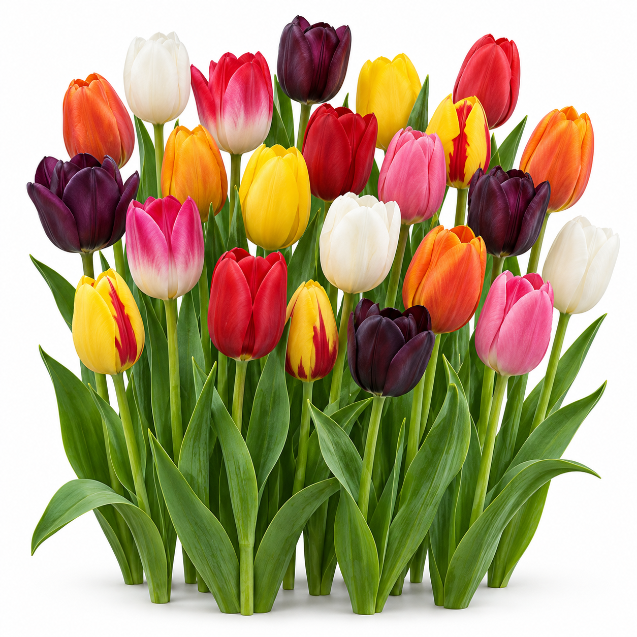 Tulipa ‘Single Late Mix’ – késői egyszerű tulipán színkeverék